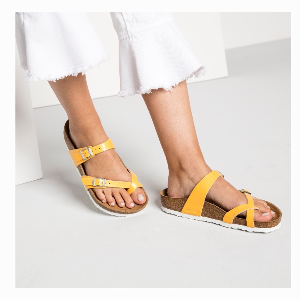 Birkenstock Mayari Birko Flor Graceful Amber Yellow